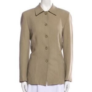 Garfield & Marks Neutral Button-Front Jacket – Size M – Classic Tailored Style
